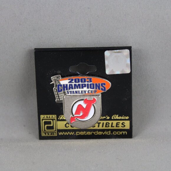 New Jersey Devils Pin (Retro) - 2003 Stanley Cup Champions - Peter David - Picture 3 of 3